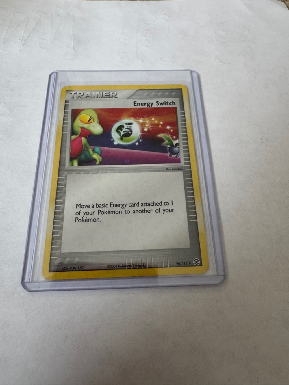Pokemon Trainer Energy Switch Card - Yellow, Green, Red